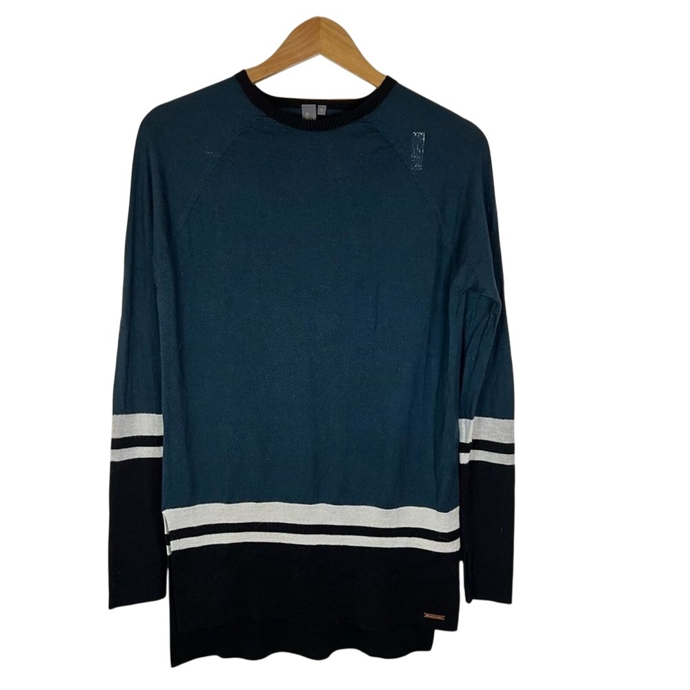 Sweaty Betty 100% Merino Wool Alpine Tunic Sweater Color Block Size Small